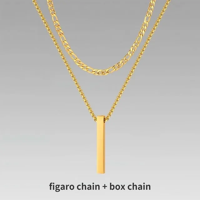 Crystal necklace for men with alloy silver pad finish in European American style