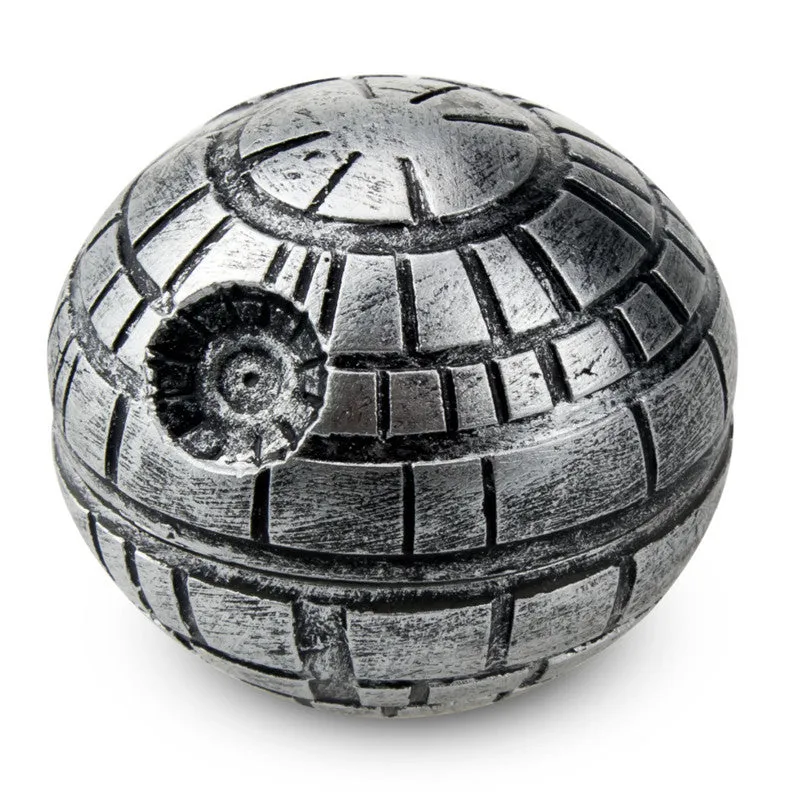 Three-layer 50mm zinc alloy and aluminium grinder in silver grey colour