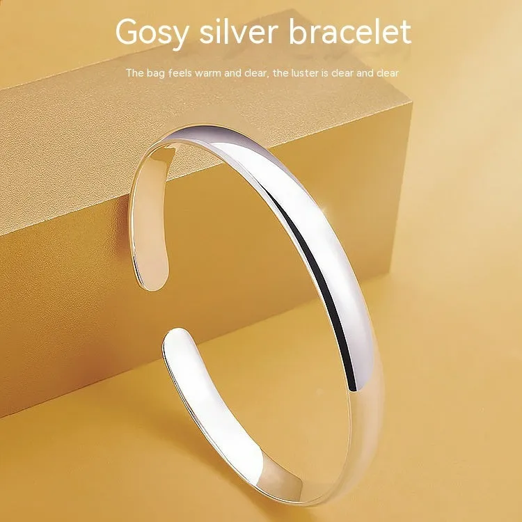 Glossy Heart Sutra bracelet with auspicious motifs on copper with electroplated finish