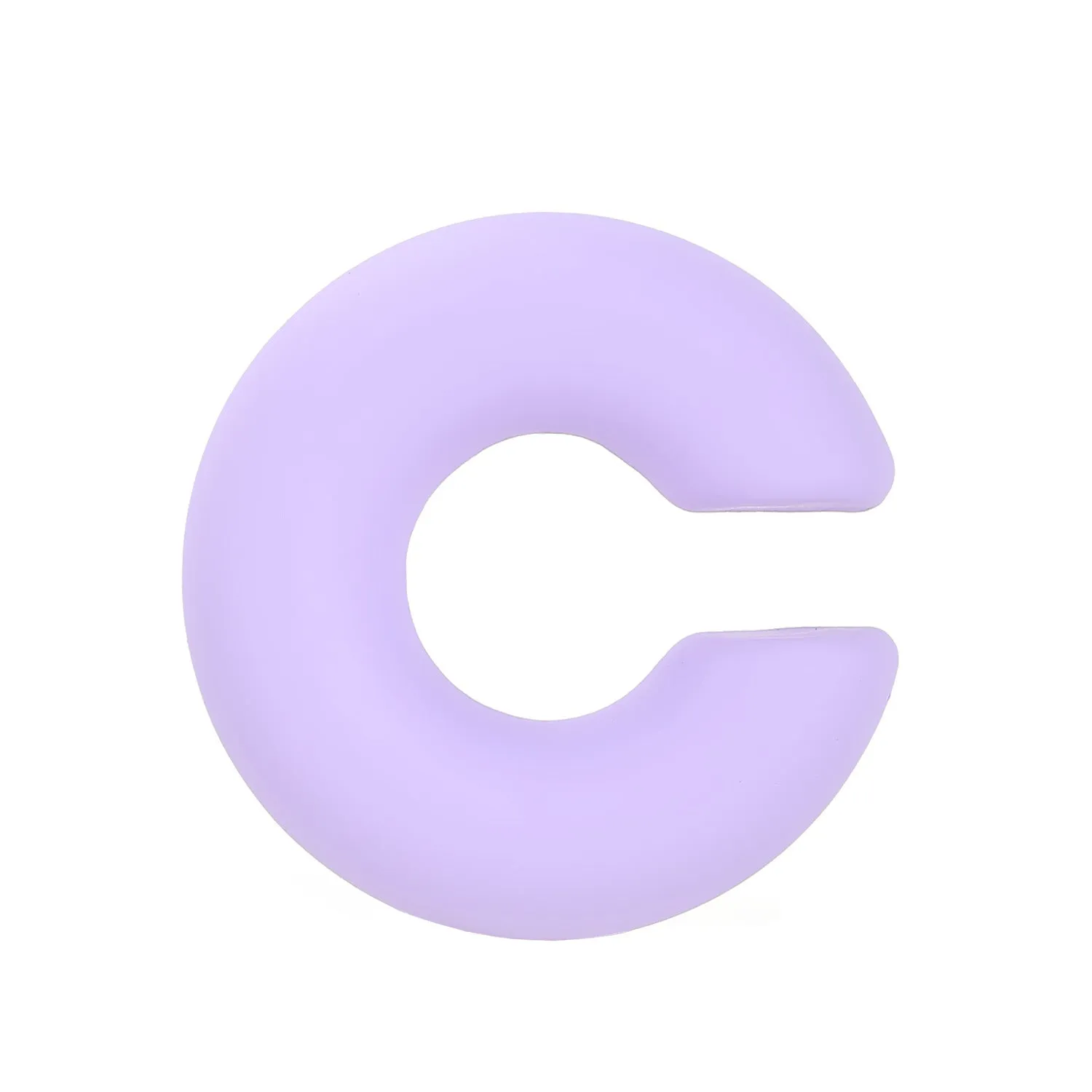 A pair of matte finish, coarse round C-shaped clip-on earrings for women in a choice of fifteen candy colours.