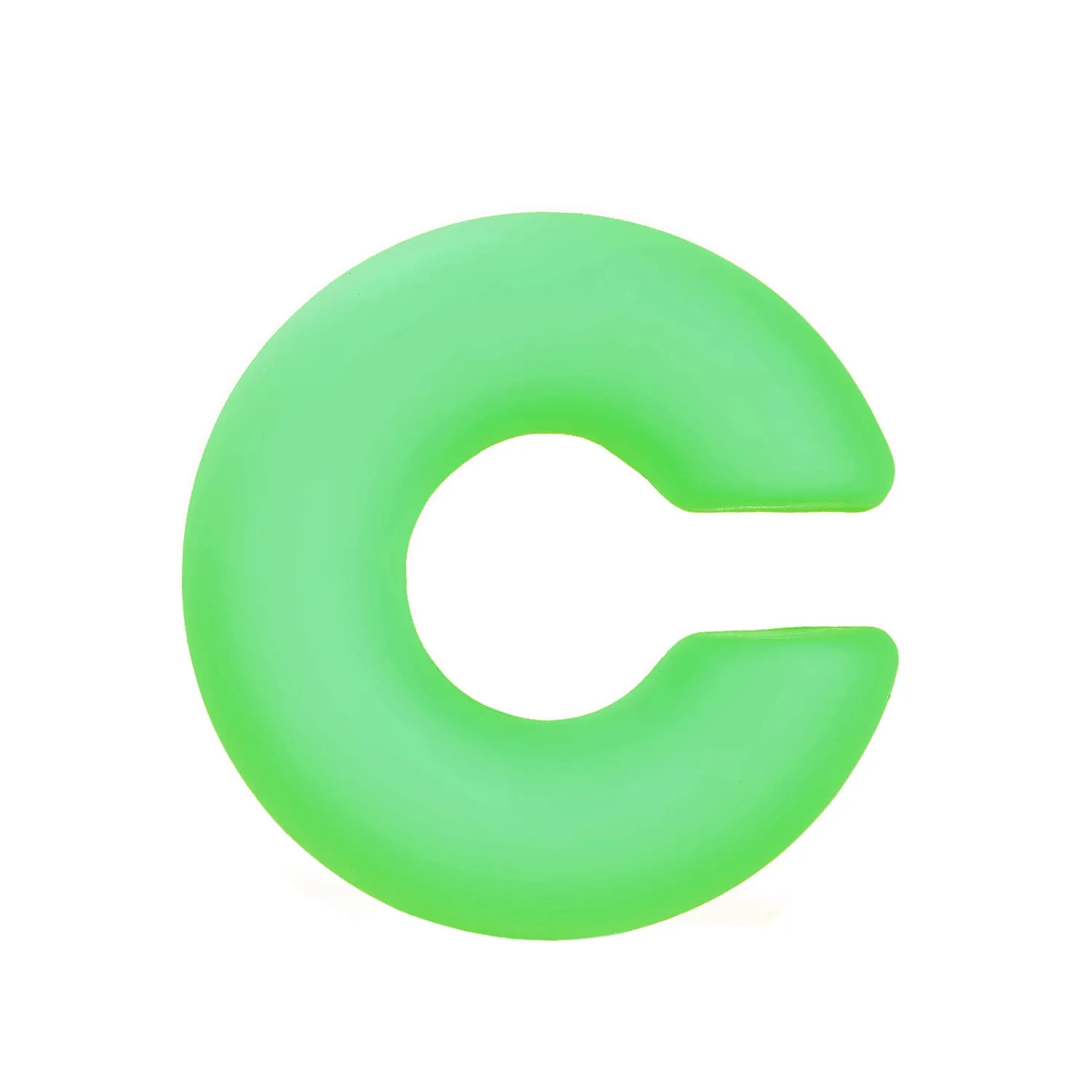 A pair of matte finish, coarse round C-shaped clip-on earrings for women in a choice of fifteen candy colours.