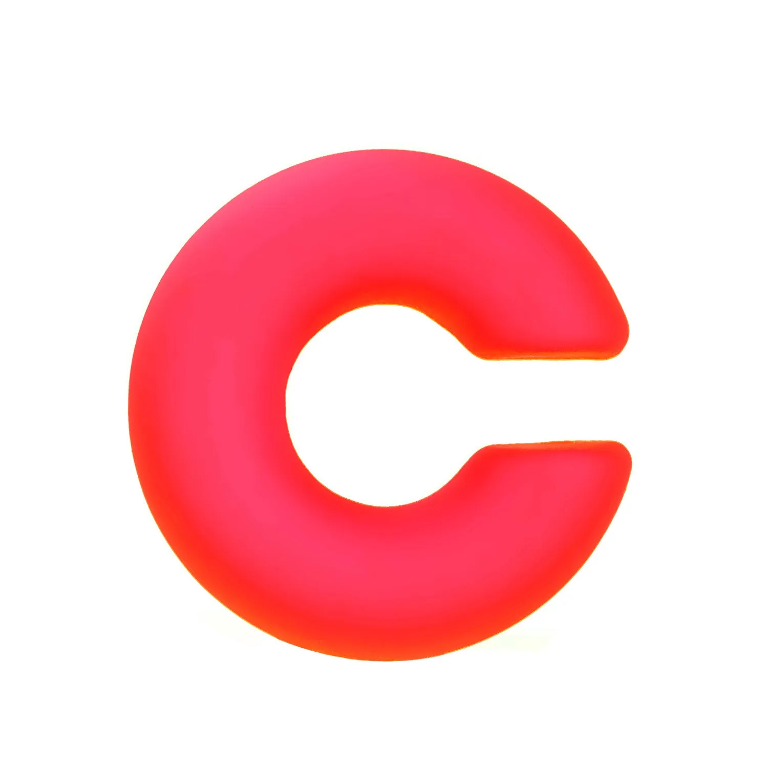 A pair of matte finish, coarse round C-shaped clip-on earrings for women in a choice of fifteen candy colours.