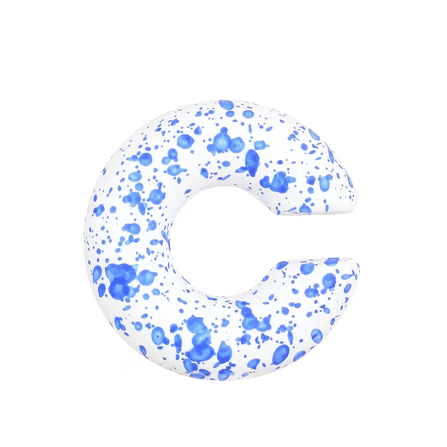 A pair of matte finish, coarse round C-shaped clip-on earrings for women in a choice of fifteen candy colours.