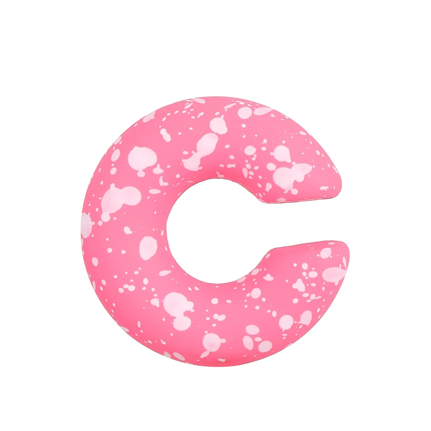 A pair of matte finish, coarse round C-shaped clip-on earrings for women in a choice of fifteen candy colours.
