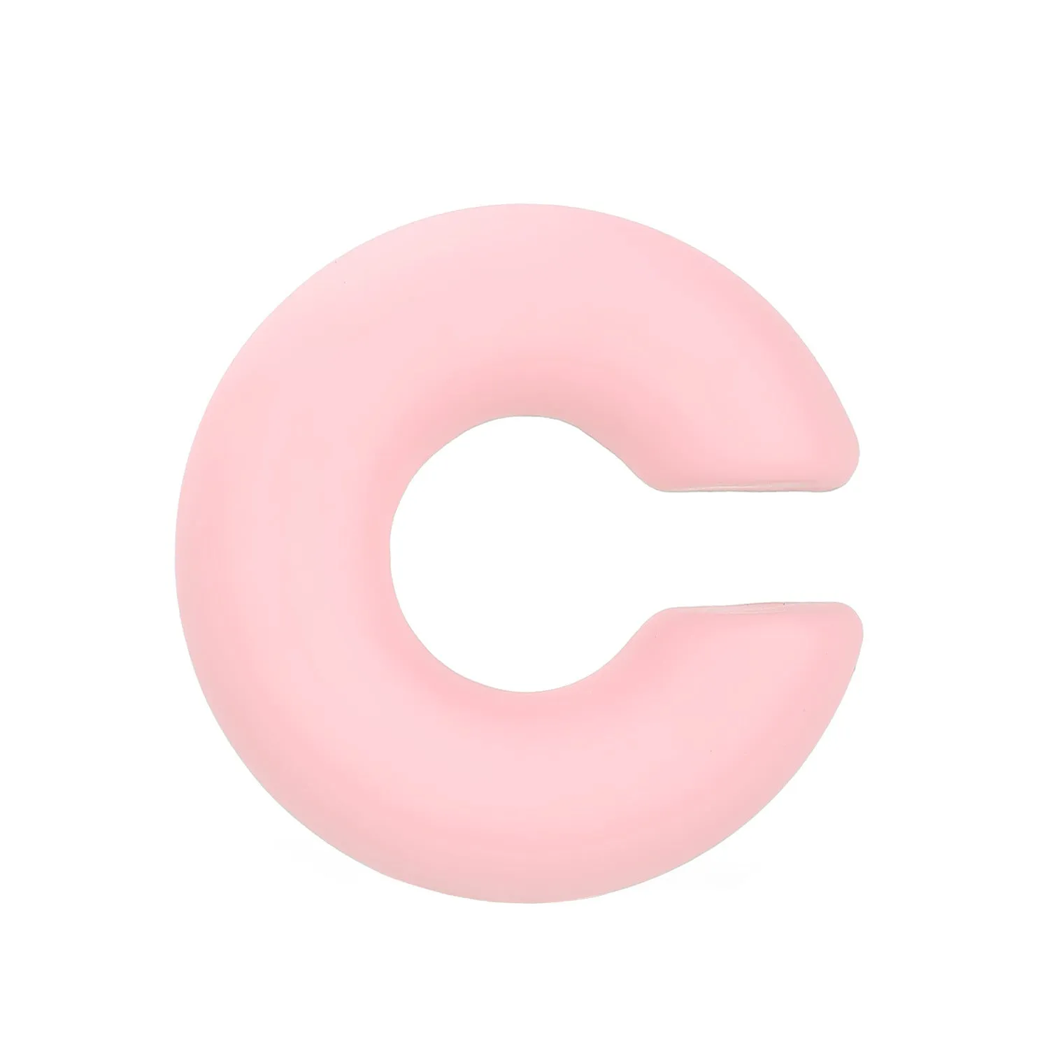 A pair of matte finish, coarse round C-shaped clip-on earrings for women in a choice of fifteen candy colours.