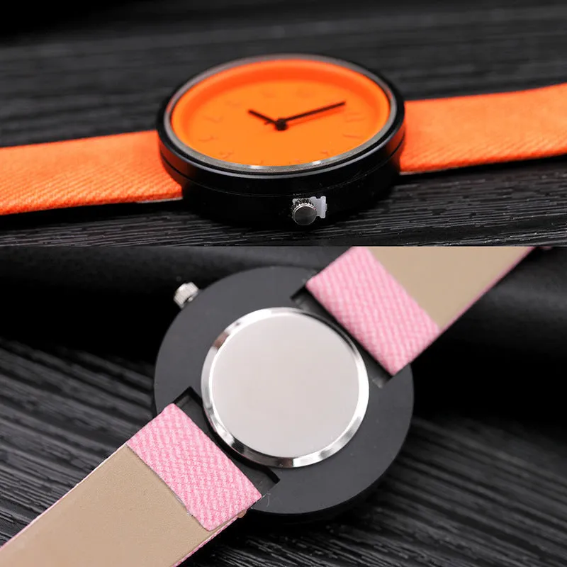 Creative ladies quartz watch with alloy dial and PU leather strap, white colour option, on display