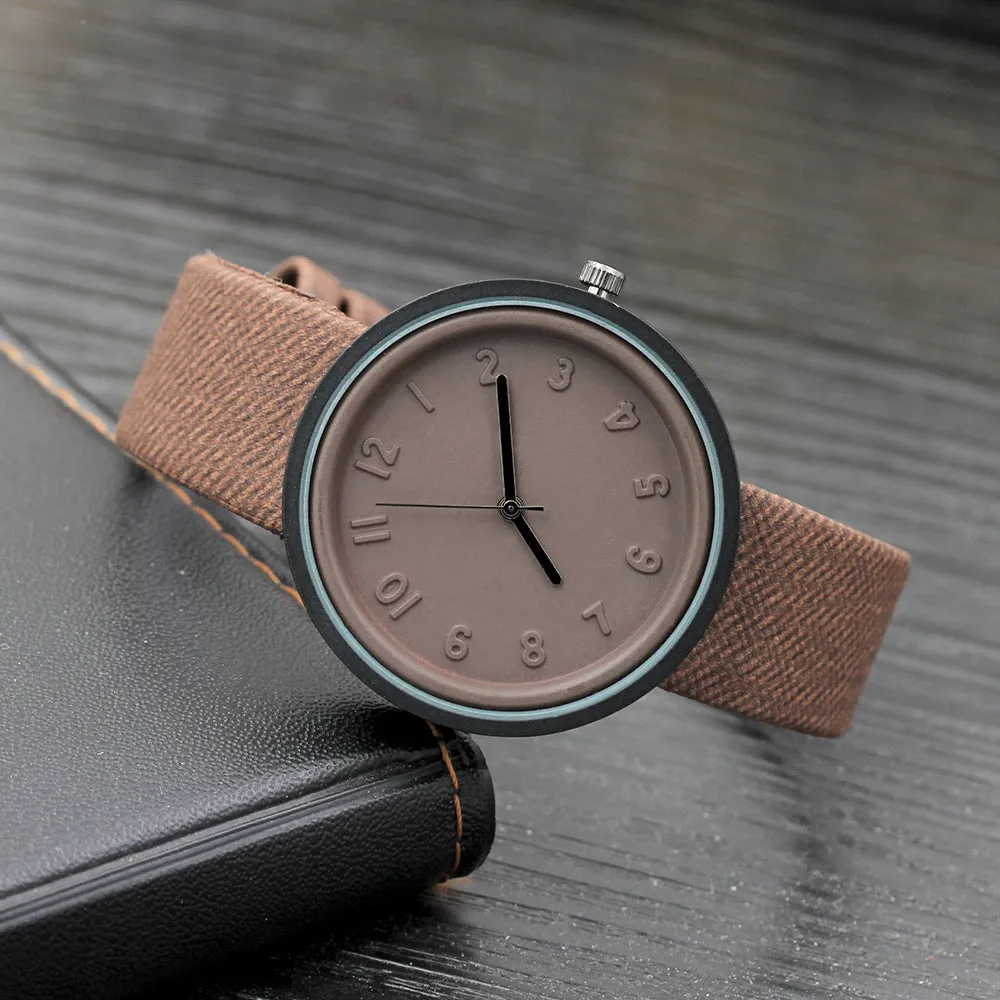 Creative ladies quartz watch with alloy dial and PU leather strap, white colour option, on display