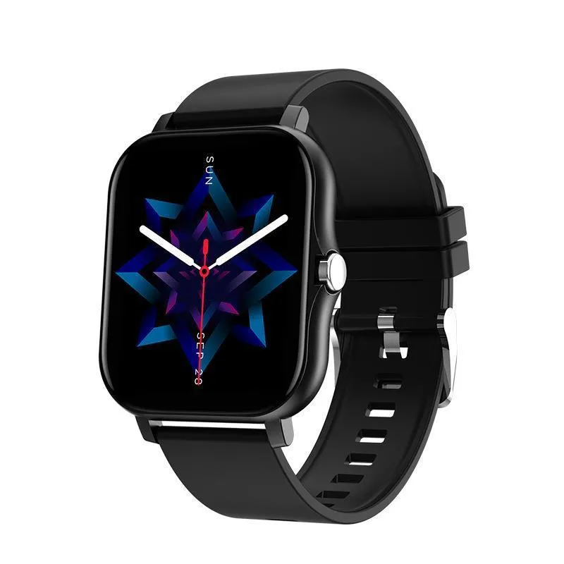 Custom dial smart watch with Bluetooth calling, 1.69inch IPS screen, zinc alloy frame, silicone strap, multiple colours