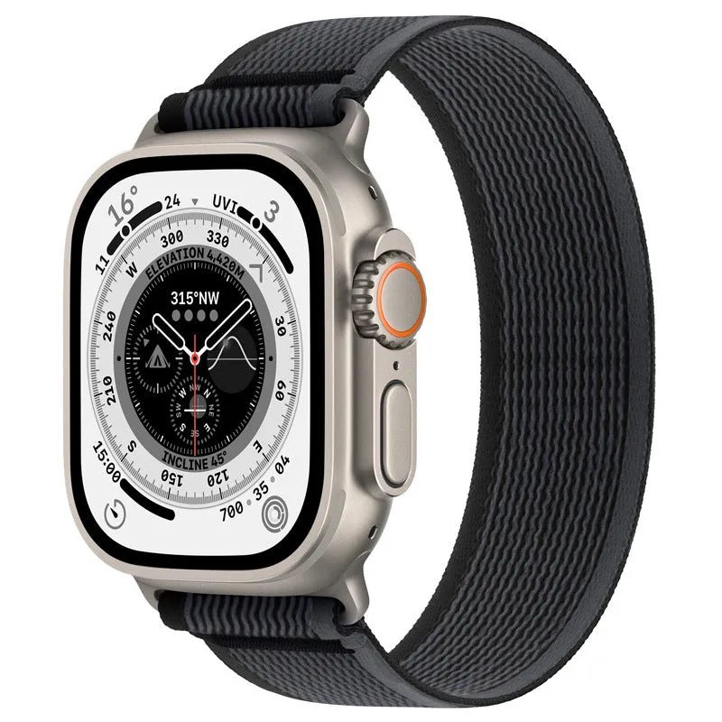 Wild Diameter nylon Apple Watch replacement strap with single ring buckle in multiple colour options.