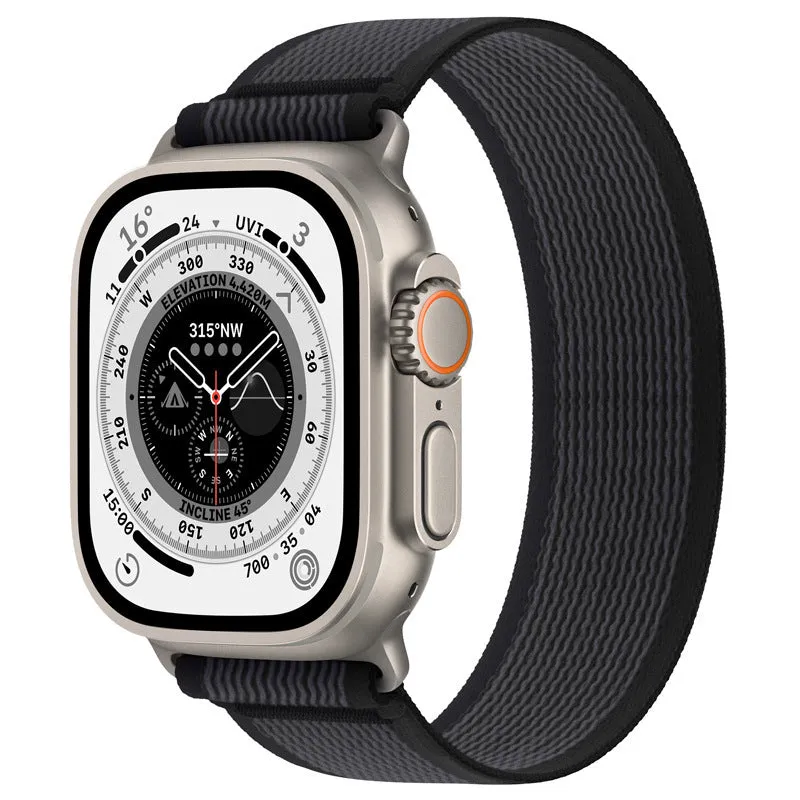 Wild Diameter nylon Apple Watch replacement strap with single ring buckle in multiple colour options.