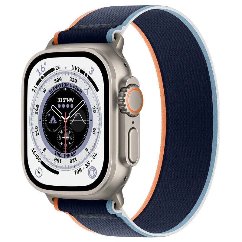 Wild Diameter nylon Apple Watch replacement strap with single ring buckle in multiple colour options.