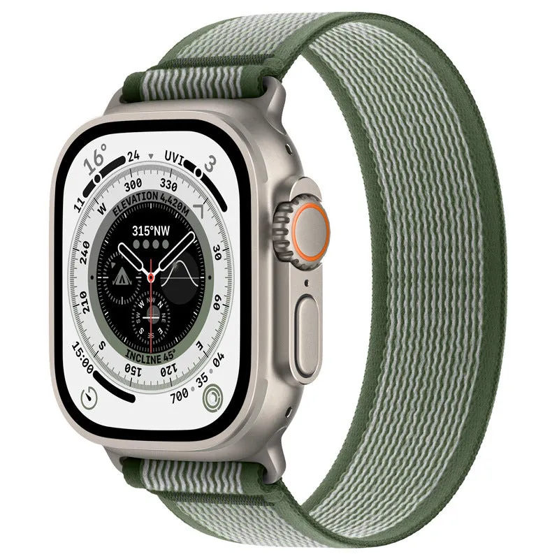 Wild Diameter nylon Apple Watch replacement strap with single ring buckle in multiple colour options.