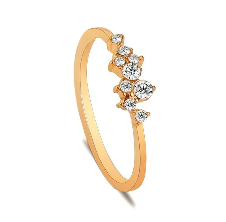 Gold Radiance Abundance Ring on finger showing copper band