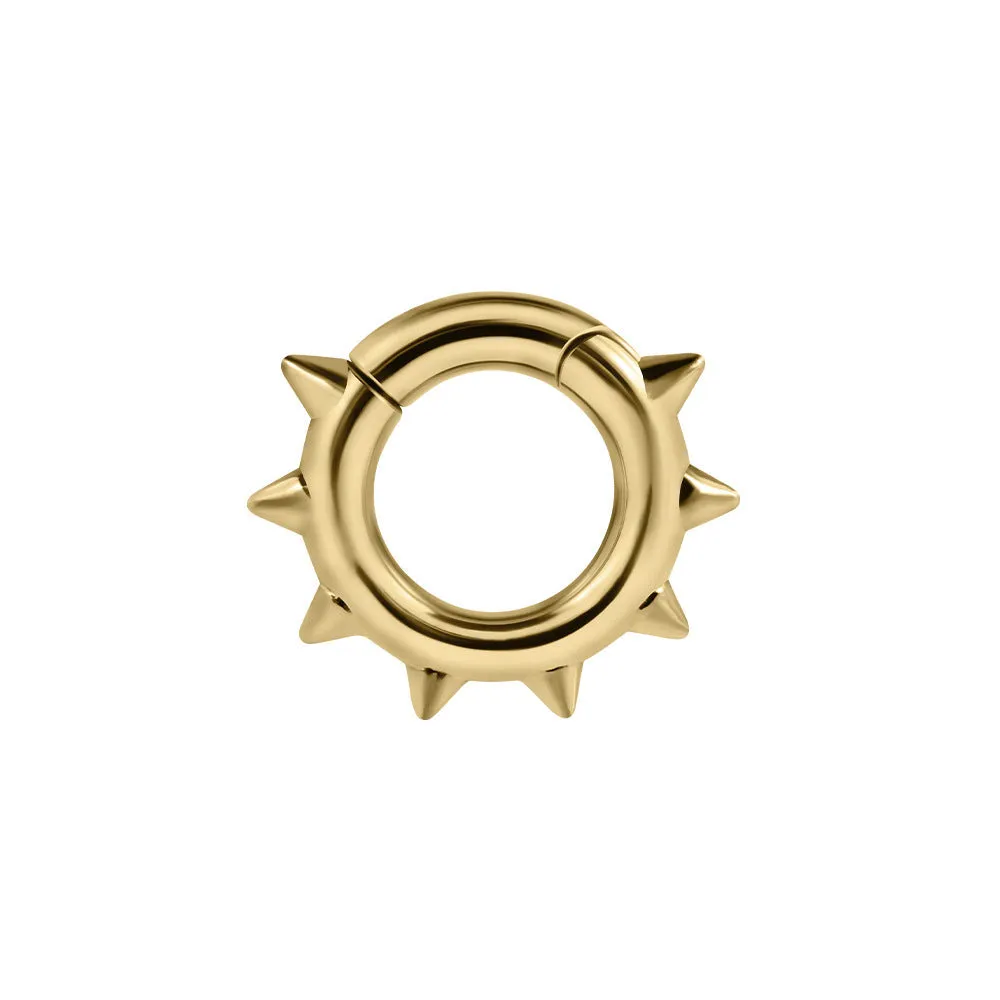 Geometric cone round solid copper magnetic ear extenders showing eight style variations