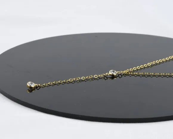 Gold geometric alloy pendant necklace on snake bone chain, adjustable 51-80cm
