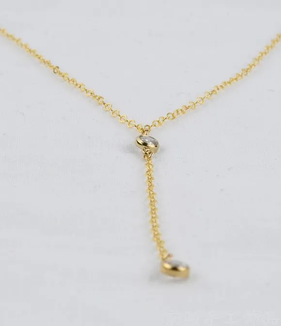 Gold geometric alloy pendant necklace on snake bone chain, adjustable 51-80cm