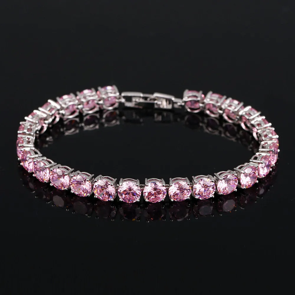 BeaQueen gold-plated CZ crystal ring with artificial gem inlay, 18cm, available in six colours