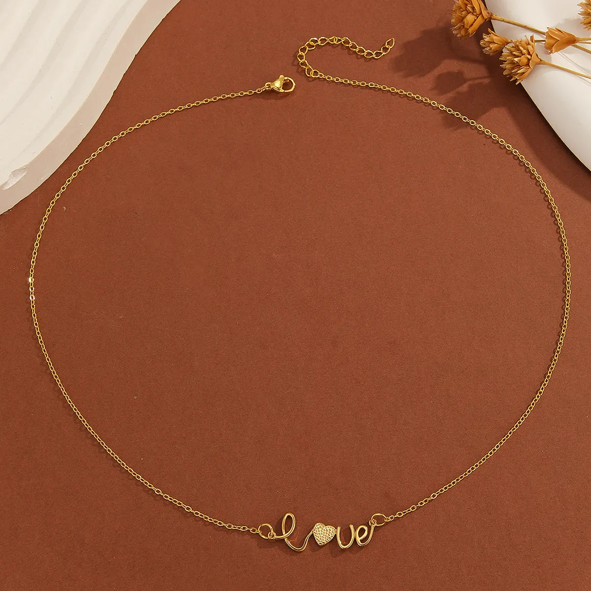 Gold plated copper diamond infinity symbol love pendant necklace with sparkling stones on fine chain