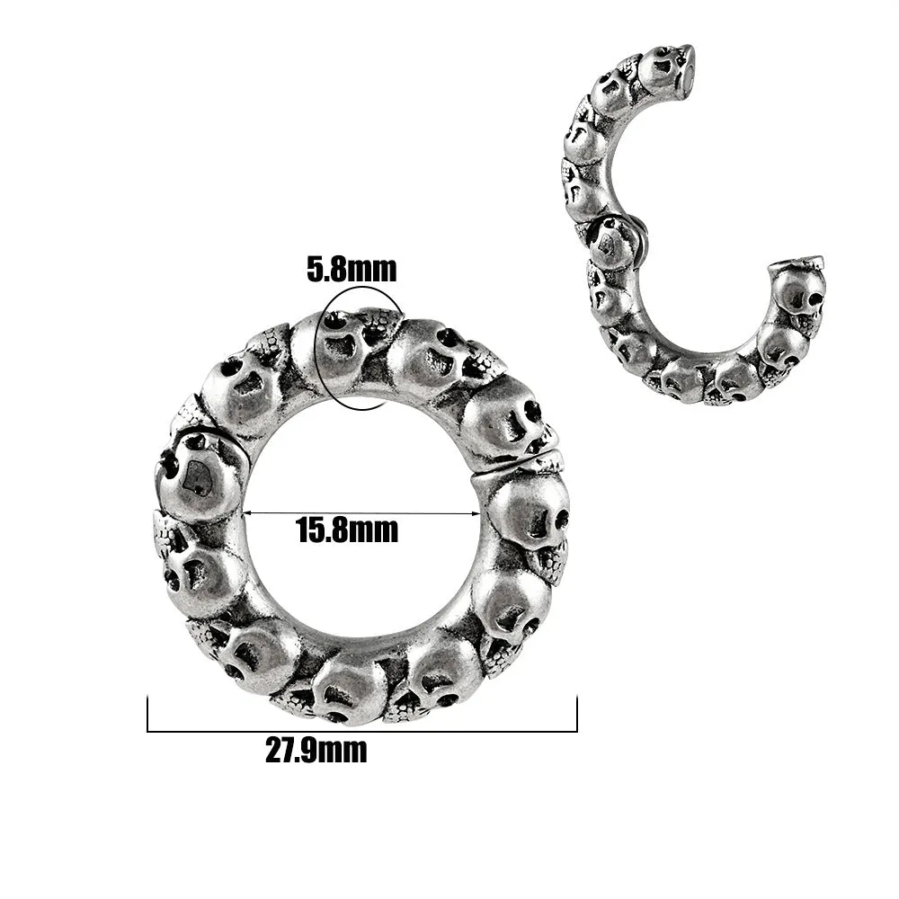 Stainless steel totem pattern earrings with geometric design and electroplated finish