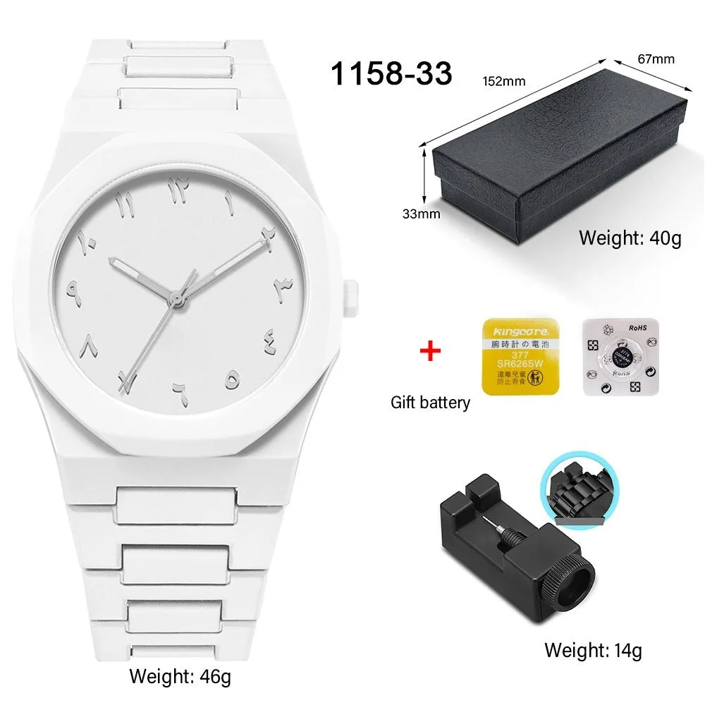 Deep waterproof quartz watch 11mm thickness sports style 1158 series multiple colour options swimming diving