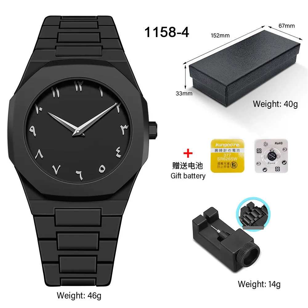 Deep waterproof quartz watch 11mm thickness sports style 1158 series multiple colour options swimming diving