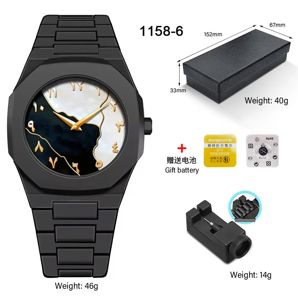 Deep waterproof quartz watch 11mm thickness sports style 1158 series multiple colour options swimming diving