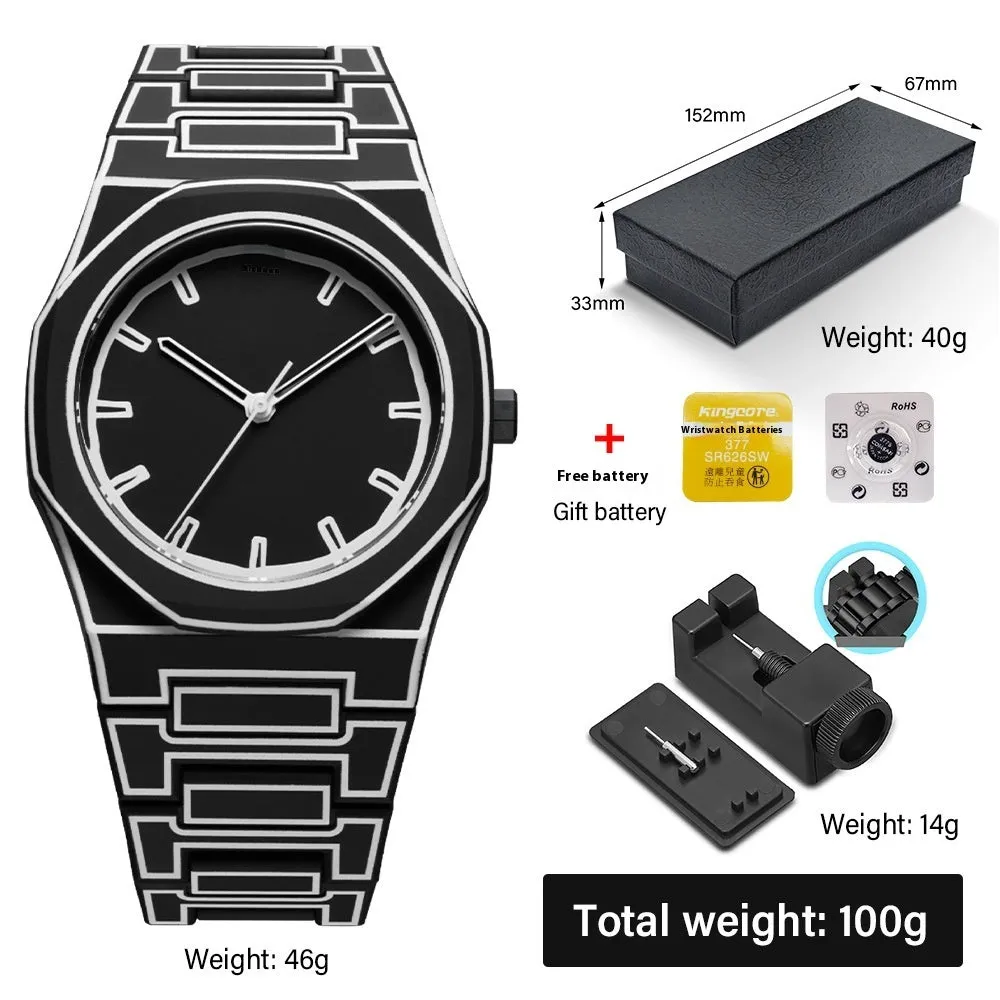 Deep waterproof quartz watch 11mm thickness sports style 1158 series multiple colour options swimming diving