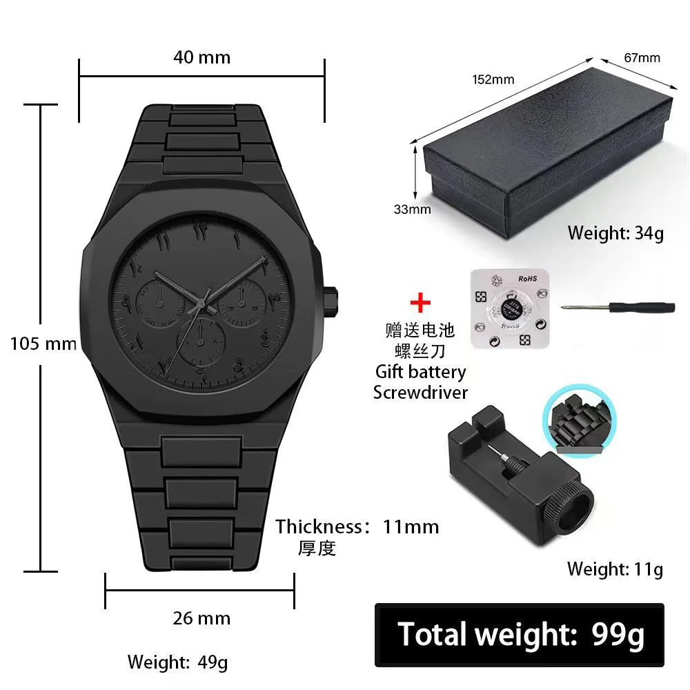 Deep waterproof quartz watch 11mm thickness sports style 1158 series multiple colour options swimming diving