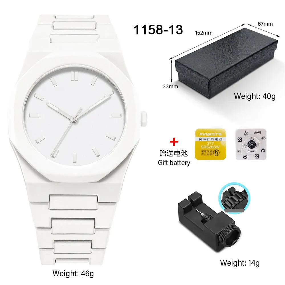 Deep waterproof quartz watch 11mm thickness sports style 1158 series multiple colour options swimming diving