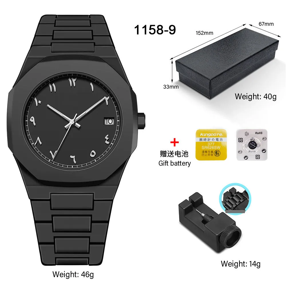 Deep waterproof quartz watch 11mm thickness sports style 1158 series multiple colour options swimming diving