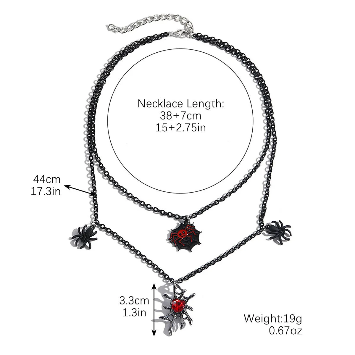 Halloween necklace with bat ghost skull pumpkin spider pendant, zinc alloy electroplated bamboo chain, multiple colour options