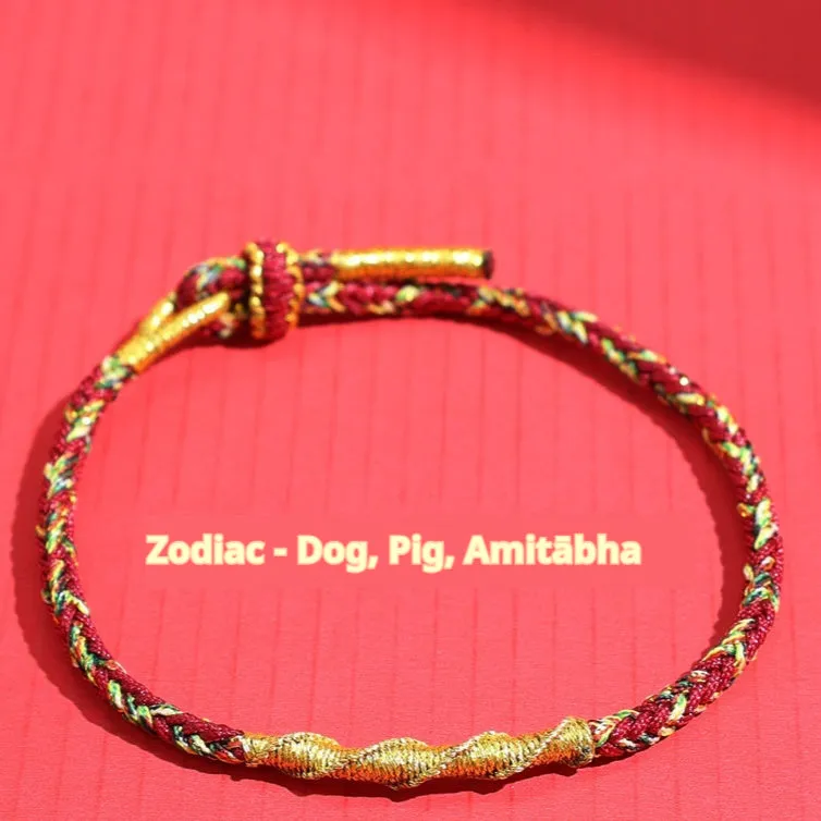 Adjustable eight-strand woven Guardian carrying strap in flexible wire with zodiac colour variations