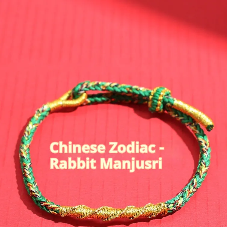 Adjustable eight-strand woven Guardian carrying strap in flexible wire with zodiac colour variations
