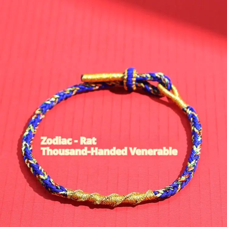 Adjustable eight-strand woven Guardian carrying strap in flexible wire with zodiac colour variations