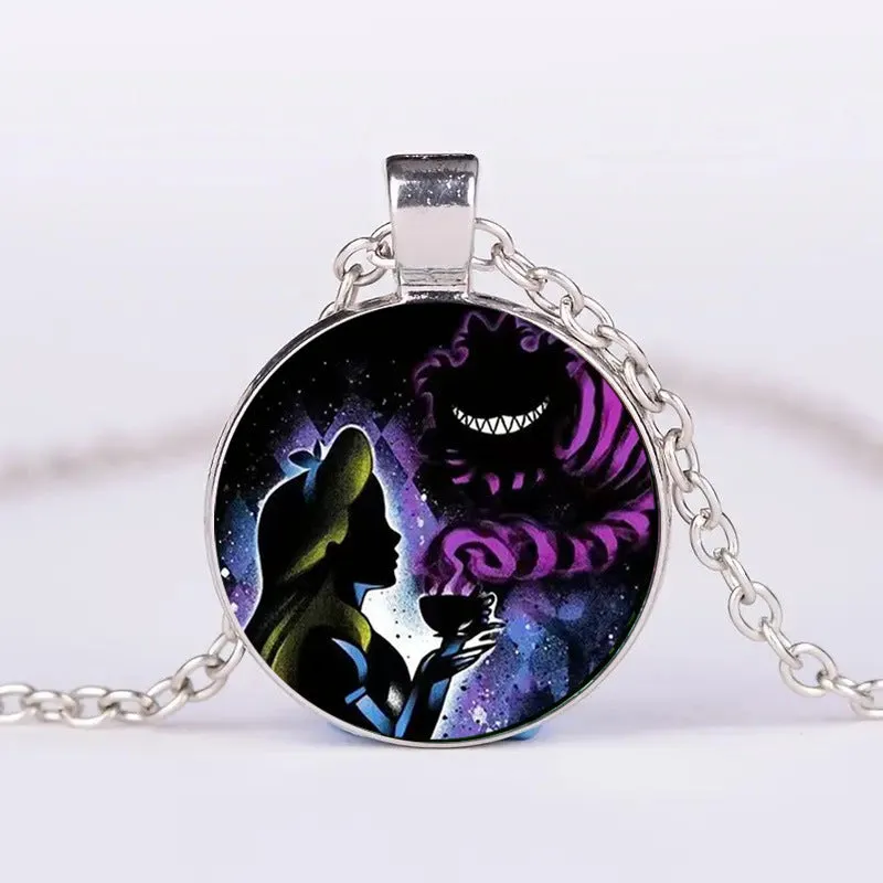 Halloween alloy clavicle necklace with pumpkin, ghost, and bat pendant in colour option N113536