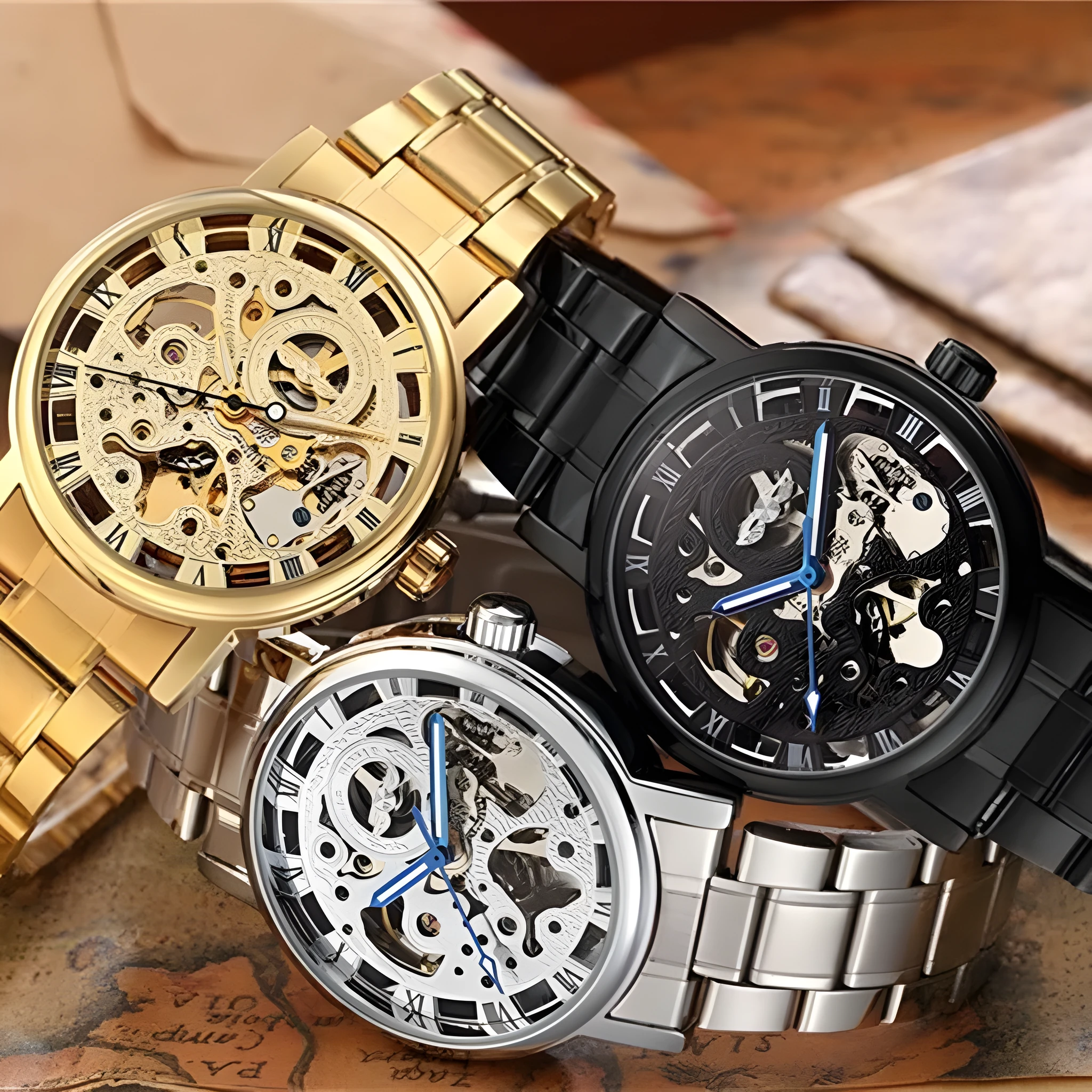 Automatic watch winder for men with alloy steel strip, 4.1cm face diameter, and five styles available
