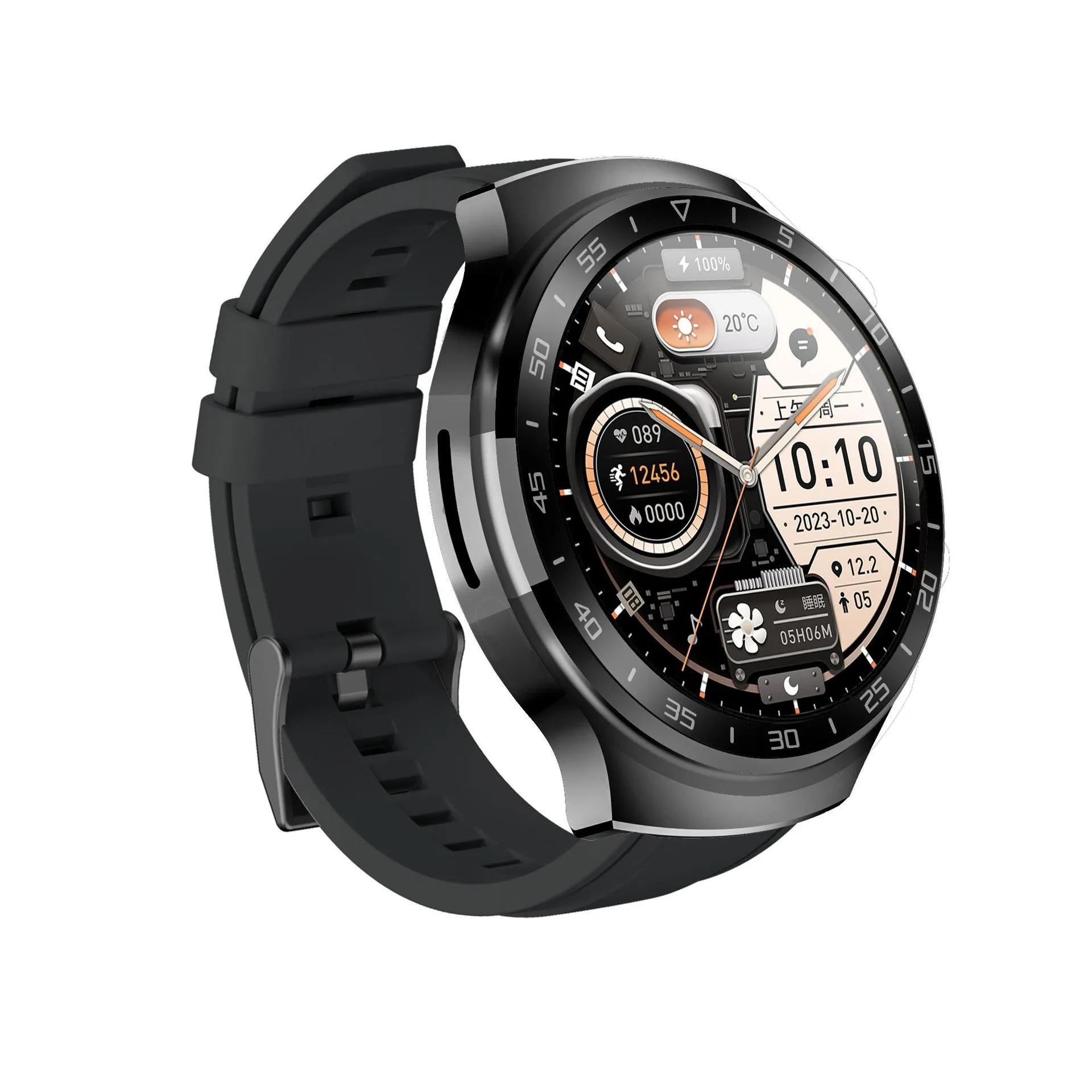 Smart Watch X16 Pro silver colour with TFT screen showing heart rate monitor mode on wrist
