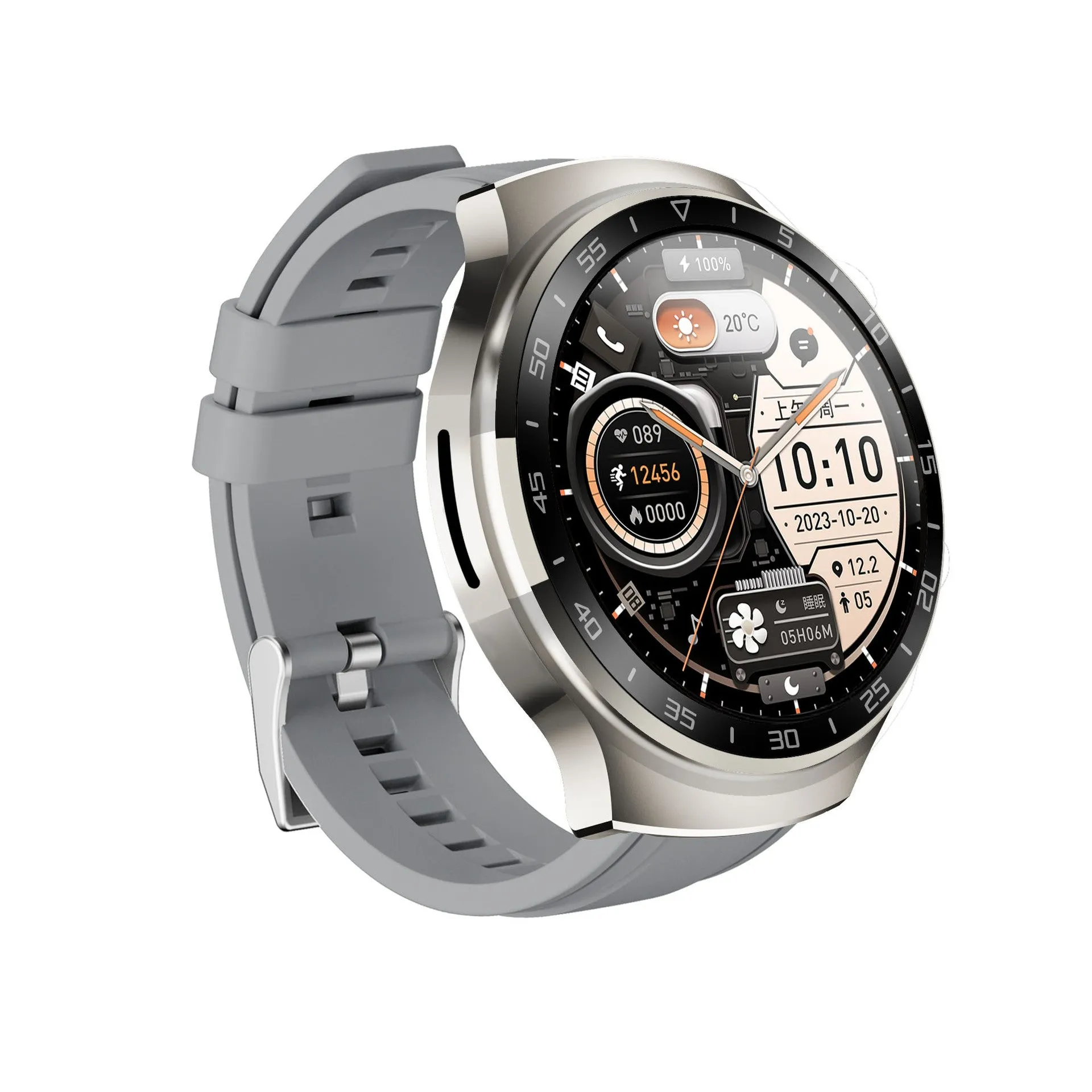 Smart Watch X16 Pro silver colour with TFT screen showing heart rate monitor mode on wrist