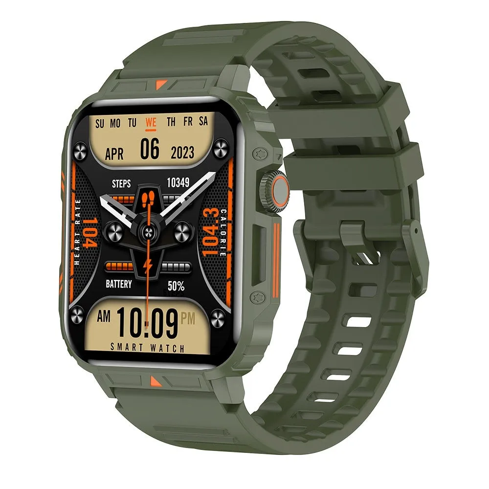 Smart wireless call sport step counting watch with heart rate monitor in black, white, pink, green colours