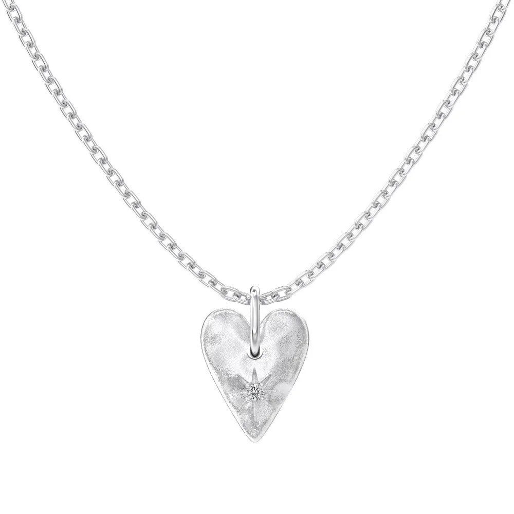 Love women's 925 silver O-ring clavicle chain necklace electroplated finish white and gold options