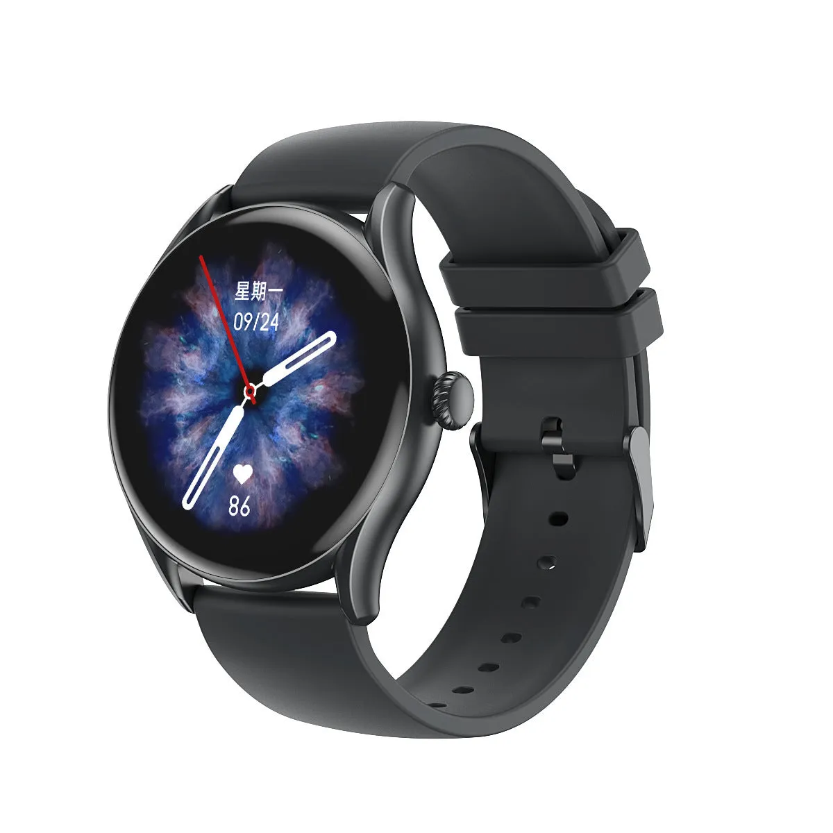 Portable smart sports watch with TFT screen, heart rate monitor, and Bluetooth calling, black, gold, or silver gray colour options