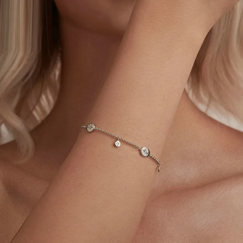 S925 sterling silver bracelet with star ornament for women colour BSB182 minimalist design