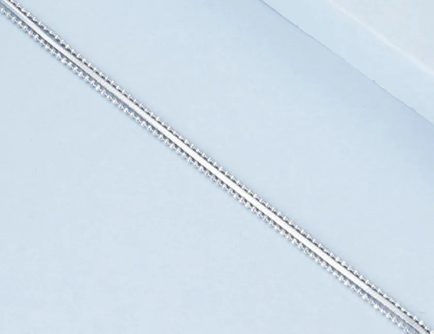 Silver S925 sterling silver snake bone bracelet with asterism love design and adjustable chain 160+50mm