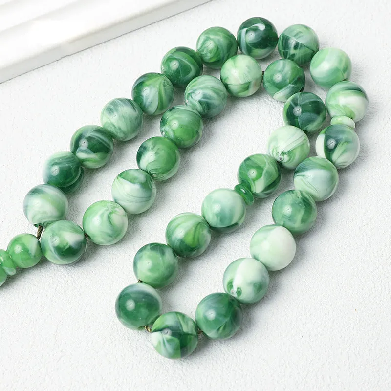 Light luxury acrylic beaded rosary bracelet ornament in six colour options