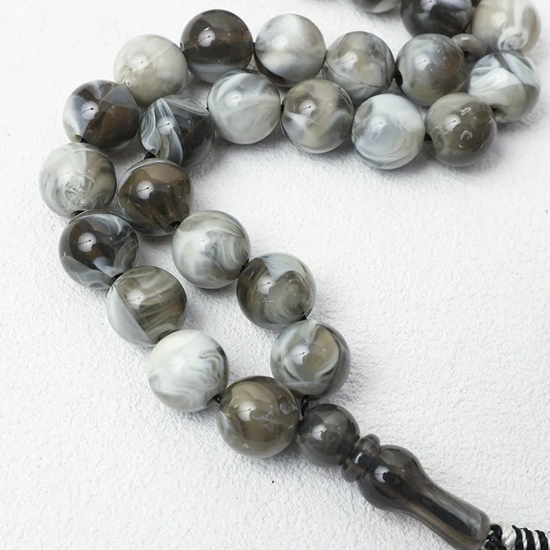 Light luxury acrylic beaded rosary bracelet ornament in six colour options