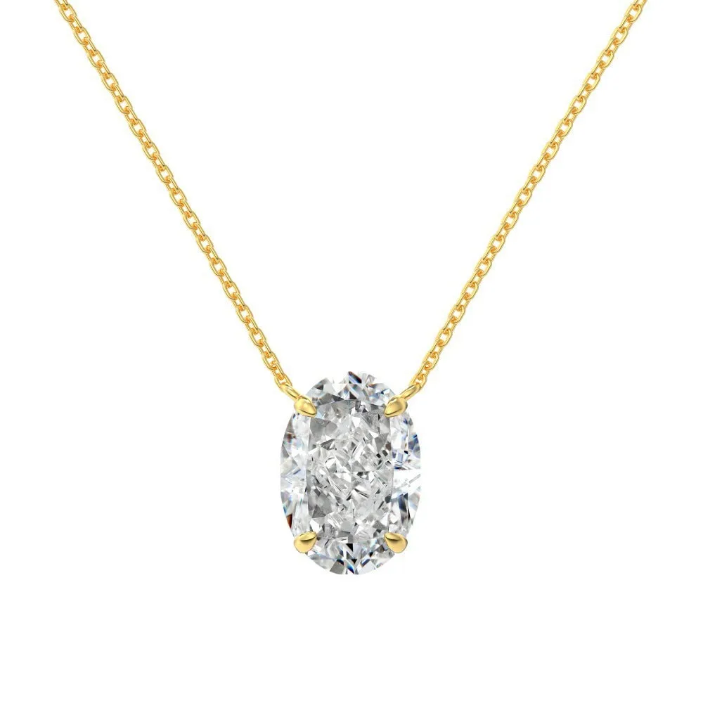 Women's 925 silver oval ice flower necklace with electroplated finish in platinum and gold options
