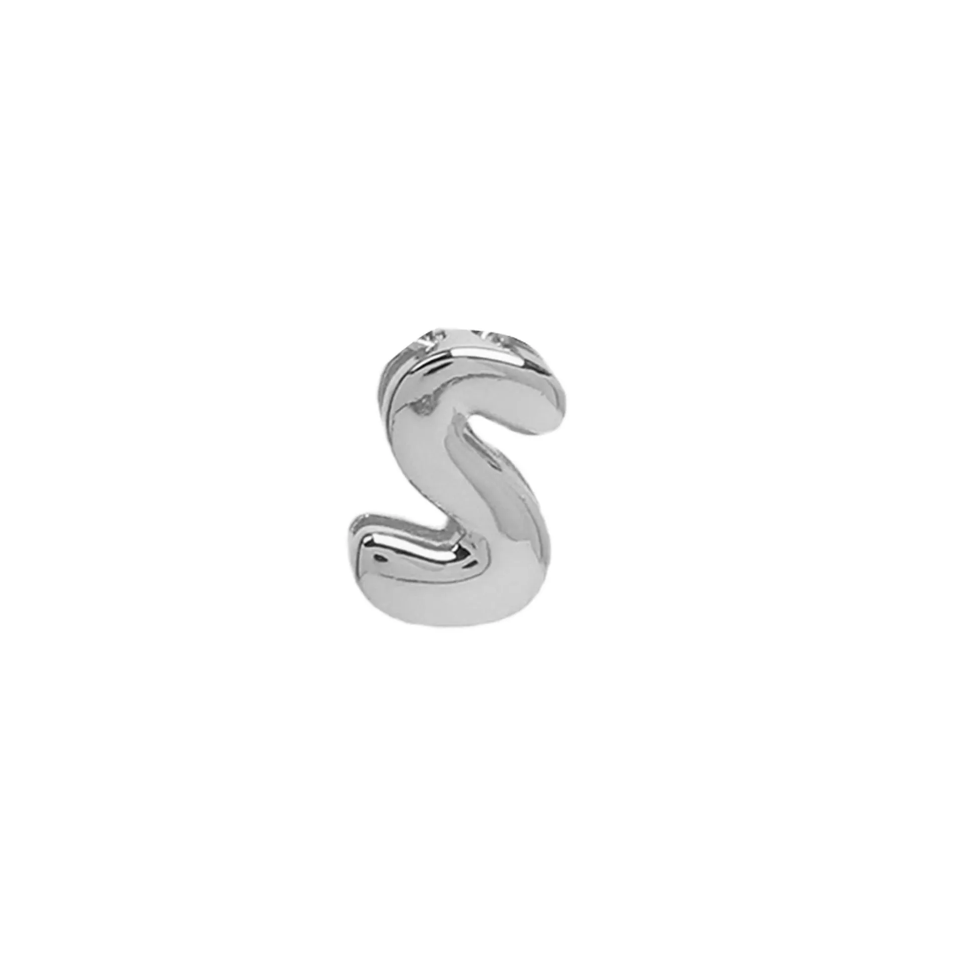 18k electroplated gold DIY letter name bracelet with smooth bubble surface on copper alloy
