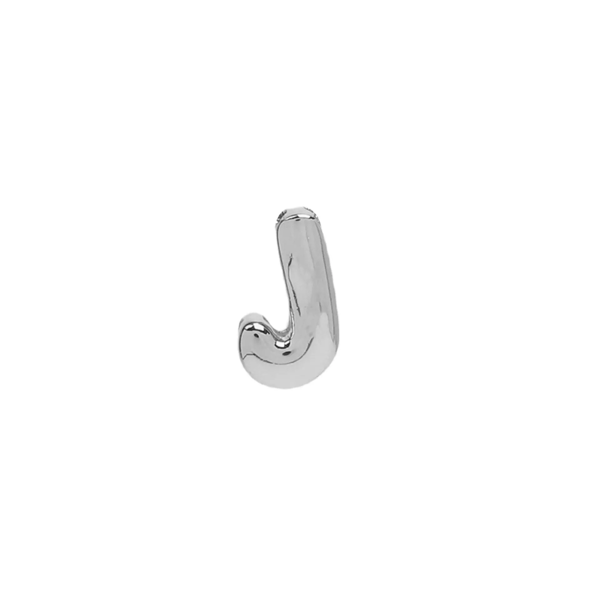 18k electroplated gold DIY letter name bracelet with smooth bubble surface on copper alloy