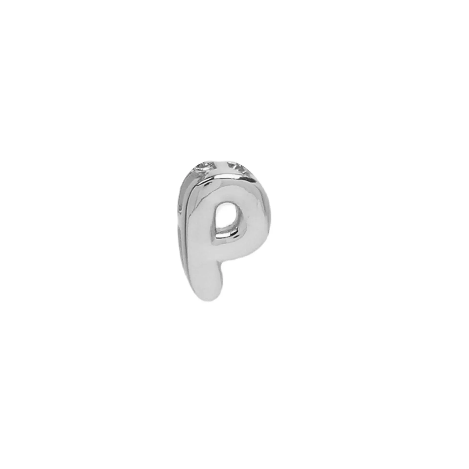 18k electroplated gold DIY letter name bracelet with smooth bubble surface on copper alloy