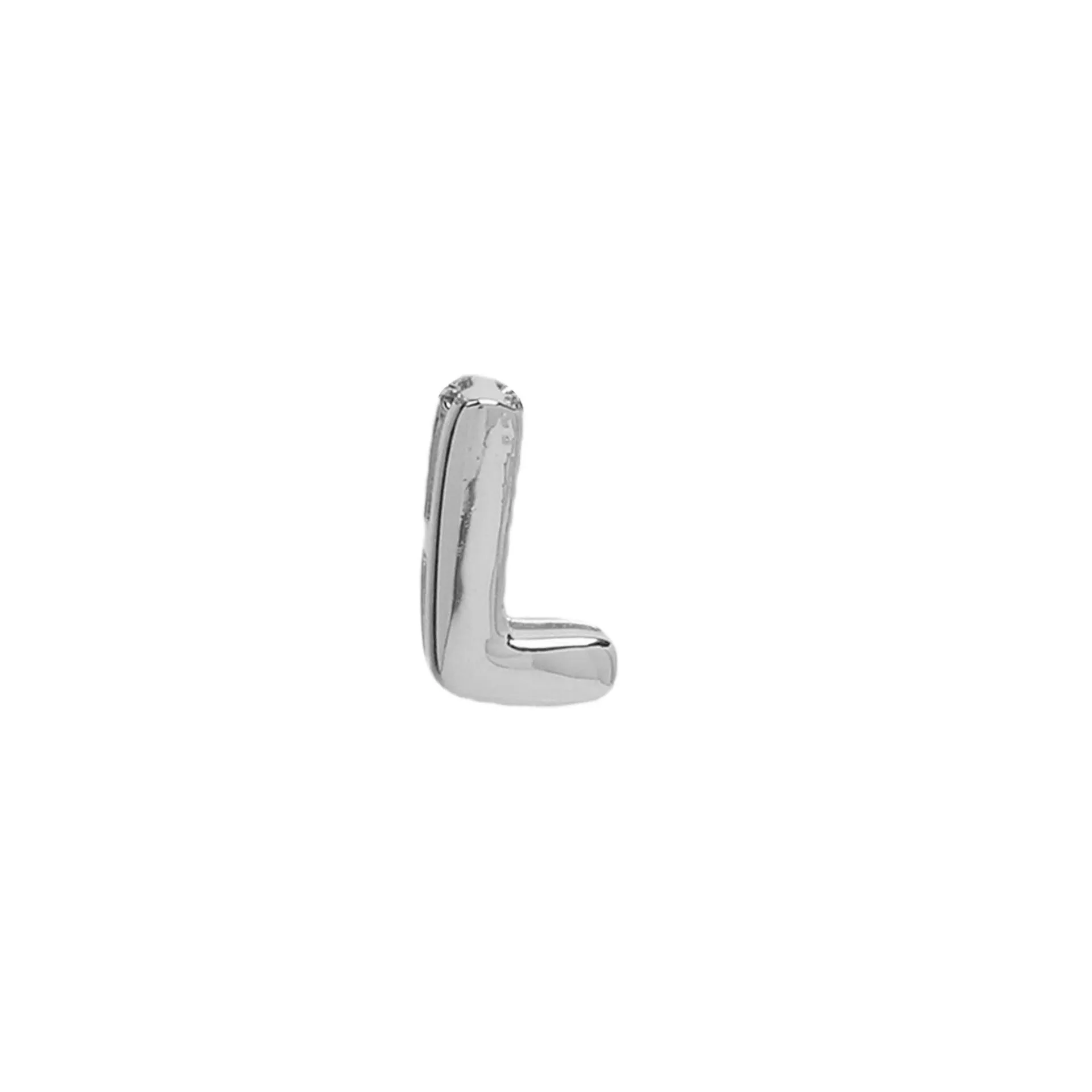 18k electroplated gold DIY letter name bracelet with smooth bubble surface on copper alloy